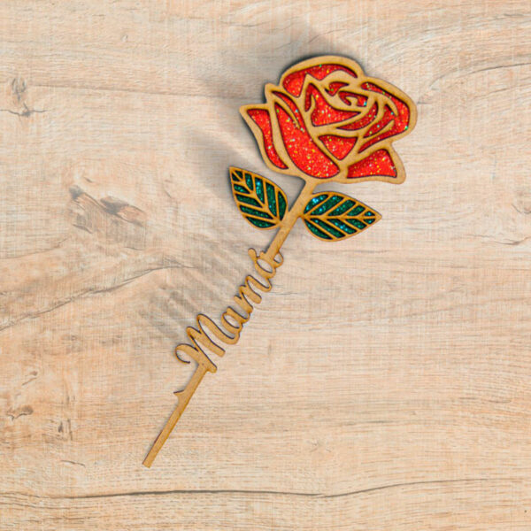 Rosa de madera personalizada